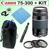 Canon EF 75-300mm f/4-5.6 III Telephoto Zoom Lens + Deluxe Accessory Kit