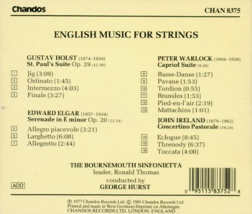 Cover image : English Music for Strings