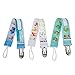 Pacifier Clip with Plastic Teeth - 3 Pack - Cute 2-Sided Design - Universal Soothie Pacifier Holder for Boys and Girls