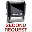 SECOND REQUEST Red Stock Self-Inking Rubber Stamp