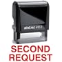 SECOND REQUEST Red Stock Self-Inking Rubber Stamp