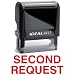 SECOND REQUEST Red Stock Self-Inking Rubber Stamp