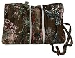 Chinese brocade fabric medium jewelry roll with ring holder - assorted colors