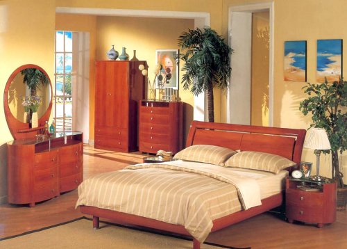 Modern Contemporary Elegant Design European Wood KING Bedroom Set