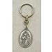 Saint Christopher Italian Silver OX Key Ring Chain, Excellent Craftsmanship and Made in the USA (760-61)