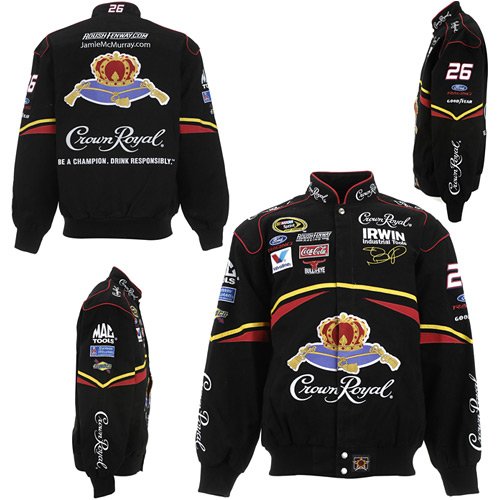 Buy Chase Authentics Jamie McMurray Crown Royal Black Twill Uniform Jacket by Chase Authentics