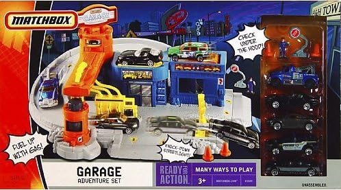 Matchbox Garage Adventure Set with 5 Bonus Cars - Exclusive Play Set