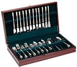 Wallace Corsica Gold-Accent 65-Piece Stainless-Steel Flatware Set with Chest, Service for 12
