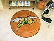 Black Hills State Yellow Jackets 29" Round Basketball Floor Mat (Rug)
