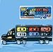 BIG RIG AUTO CARRIER - PLUS 6 DIE CAST CARS HOLDS UP TO 12!
