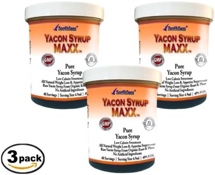 Yacon Syrup Maxx Pure Yacon Syrup All Natural Sugar Substitute Promotes Weight Loss 100% Organic Raw Yacon Syrup 40% FOS. Reduces Bad Cholesterol and Controls Constipation. Decreases Body Mass Index Combats Excess Fat