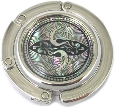 Mother of Pearl Twin Crane Design Handbag Purse Holder Hanger New