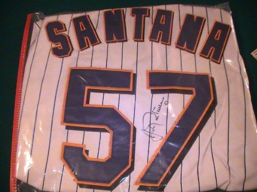 JOHAN SANTANA SIGNED AUTOGRAPHED NEW YORK METS JERSEY W/ HOLOGRAM + COA