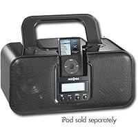 Insignia NS-B3112 - Boombox with iPod cradle - radio / CD / MP3 - black