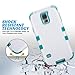 ULAK Galaxy S5 Case, 3-Piece Shock Absorbing Dual Layer Protective Case with Soft Silicone Skin Hard PC Grip Cover for Samsung Galaxy S5 (2014) (White/Blue)