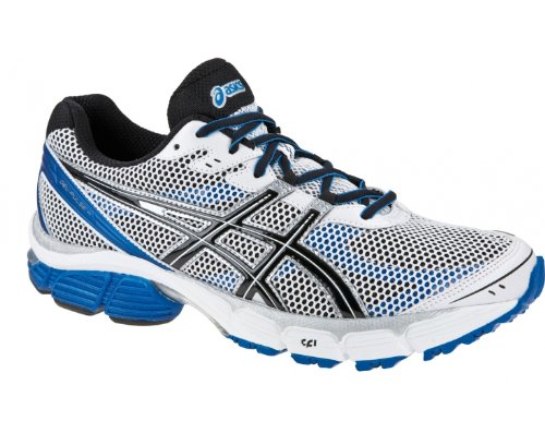 ASICS Gel-Pulse 4 Herren Laufschuhe, WeiÃ?/Blau/Schwarz, 42