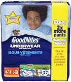 Huggies Goodnites Underwear Bonus Big Pack L/XL Boy 27ct.