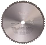 Bosch PRO1260ST 12-Inch 60 Tooth TCG Steel Cutting Saw Blade with 1-Inch Arbor