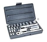 23 Piece Metric Socket Wrench Set - 1/4