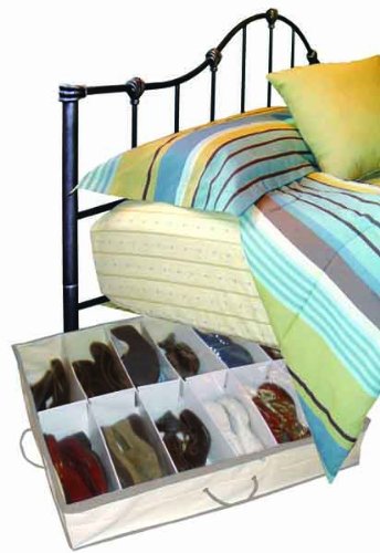 Closet Complete 22025 Natural Canvas Under the Bed Shoe Organizer