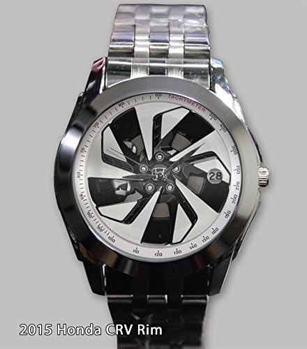 Custom Personality 2015 Honda CR-V Concept Rim Wheels Wristwatch Silver Alloy Band