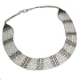 Choker Necklace and Bracelet Set Sterling Silver Crystal Jewelry (gnklcs383)