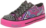 Skechers Shuffles Soaring Stars Silver Canvas, Baskets mode fille