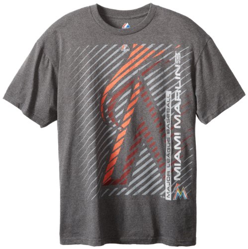 MLB Majestic Miami Marlins Batting Champion T-Shirt - Charcoal
