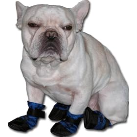 "Pooch + Plus" All Weather Nylon Booties, shipped in assorted colors Red or blue in Color, Large