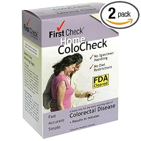 First Check Home ColoCheck Home Test, Colorectal Disease, 1 Test (Pack of 2)