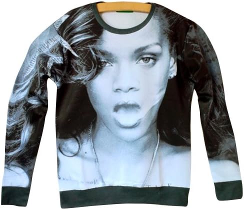 Unisex Sweater Cool Rihanna Sweatshirt Hoodies 3D T Shirts (S)