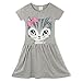 LittleSpring Little Girls' Dresses Summer Cat Printing