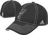 NBA Men's San Antonio Spurs Structured Flex Hat - Tn67Z, Large/X-Large , Team Color , Black