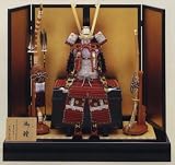 鎧飾り 平飾り 五月人形 真多呂 よろい 一冑作 三分の一 篭手脛当付鎧飾りセット 11-28