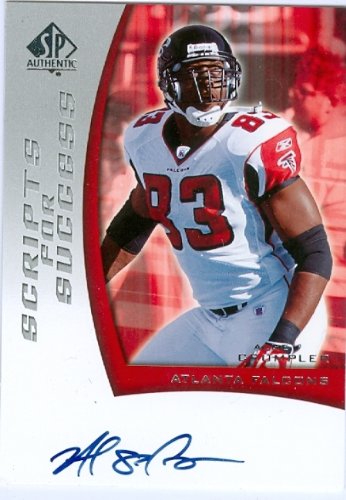 Alge Crumpler Autographed/Hand Signed Football Card (2005 Upper Deck SP Authentic SS-AG, Atlanta Fal