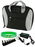 HP Mini 1000 Mi 8.9-Inch Netbook Carrying Bag Case with Universal 12v Car Charger - Black / Grey