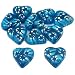 10 Blue Millefiori Heart Glass Bead Pendant Parts New