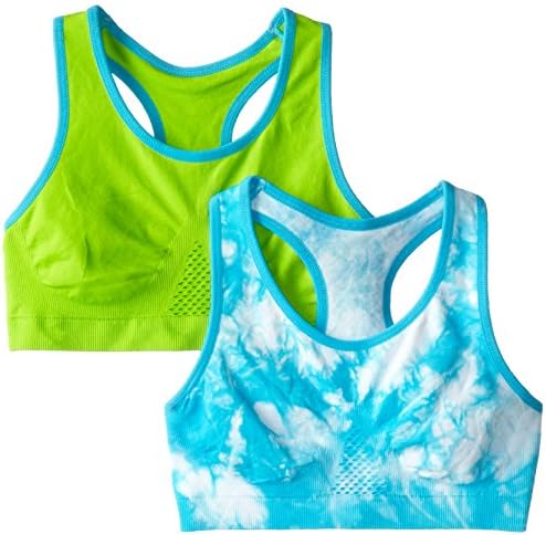 Accessories 22 Little Girls'  Girls' 2 Pack Turquoise Sports Bra