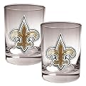 New Orleans Saints Rocks Glass Set - Clear