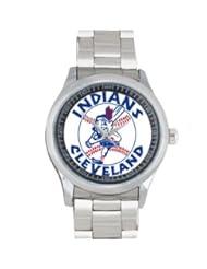 Metal Strap Watch with Good Looking Design for MLB Cleveland Indians Team Fans