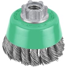 Hitachi 729201 3-Inch Twist Knot Carbon Steel Wire Cup Brush, Multi-Arbor