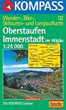  : Kompass Karten, Oberstaufen, Immenstadt im Allg&auml;u: Wander-, Radtouren-, Skitouren- und Langlaufkarte