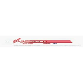Milwaukee 48-00-5284 6" x 18TPI Sawzall Blade for Metal Cutting 5/8" Height 5 Blades per Pack