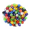 100+ Pack of Random Polyhedral Dice in Multiple Colors Plus Free Pouch Set by Wiz Dice