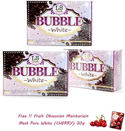 6 X 50g. Bubble White Coffee Glutathione Scrub Soap Whitening Reduce Celulite Coffee Aroma [Get Free Tomato Facial Mask ]