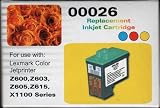 Compatible Lexmark 00026 Colour Inkjet Cartridge For Use With Z600/Z603/Z605/Z615/X1100 Series