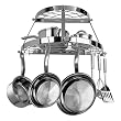 Range Kleen Wrought Iron 2-Shelf Pot Rack - Stainless Steel