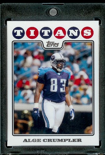 2008 Topps # 188 Alge Crumpler - Tennessee Titans - NFL Trading Cards in a Protective Display Case!