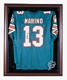 Ultimate Collectors Wood Frame Cabinet Style Jersey Display Case with Engraved Team Logo