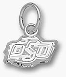 Oklahoma State Cowboys New Fire OSU 1/4 Charm - Sterling Silver Jewelry